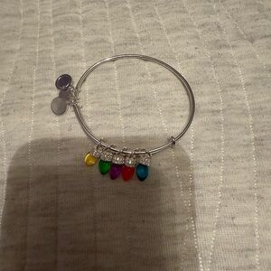 Alex and Ani Silver Bracelet with Multicolor Charms